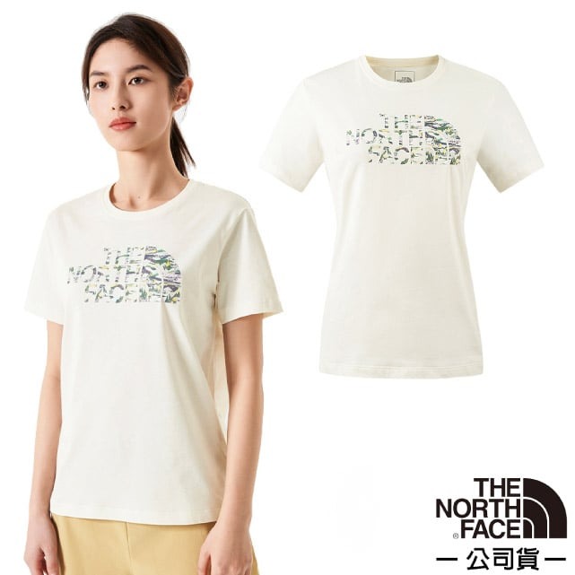 【The North Face】女 FLASHDRY 吸濕透氣排汗短袖圓領T恤.運動上衣/88GZ-QLI 沙丘白✿30E010